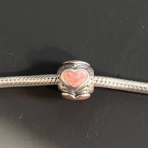 Pandora charm - pink heart